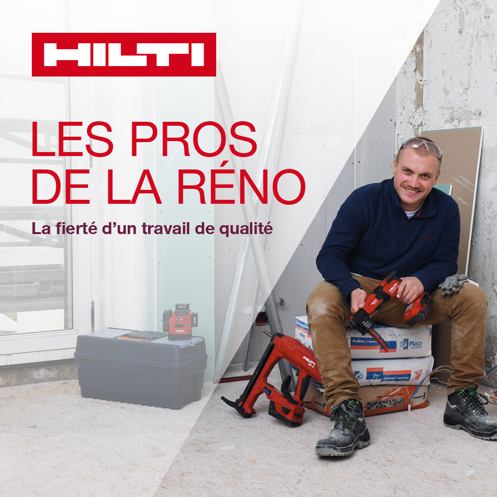 HILTI - « Les pros de la Réno » s'engagent pour la réussite du chantier