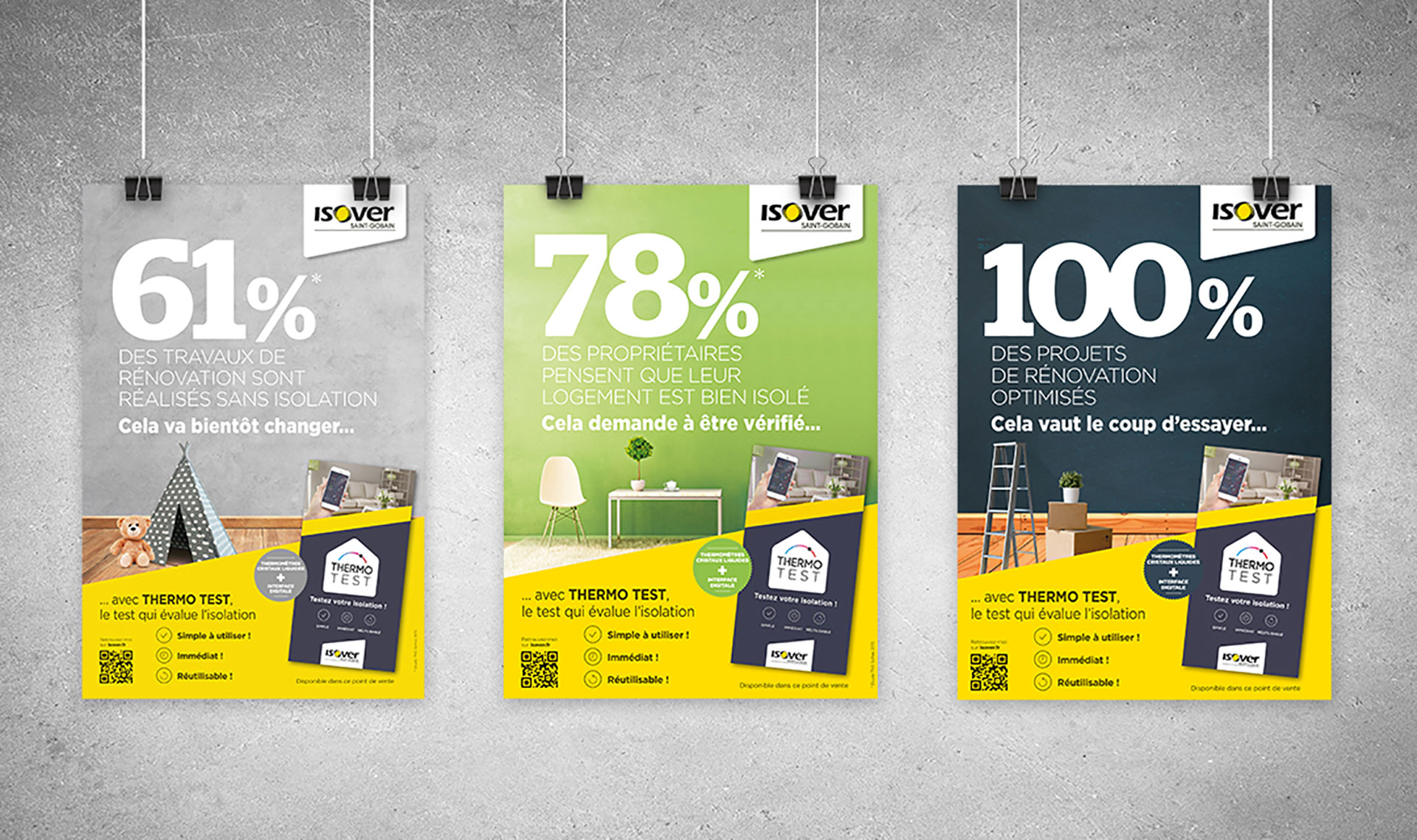 Affiche Thermo Test ISOVER by Convergence